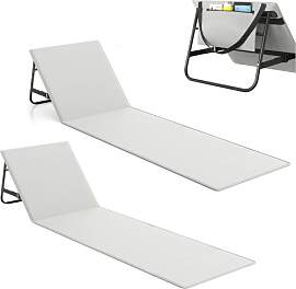 2er Set Strandmatte Klappbar mit Verstellbarer