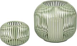 2er Set Windlichter Wili Stäbe in Kugelform grün 