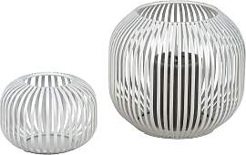 2er Set Windlichter Wili Stäbe in Kugelform H. 10 