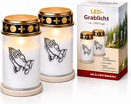 2 Grablichter LED mit Batterie wetterfest |