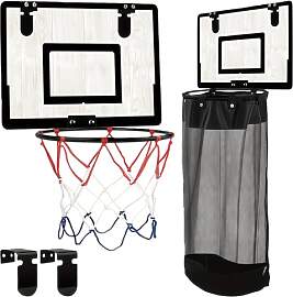2-in-1 Basketballkorb Wäschekorb Hängender Mini