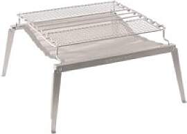 2-in-1 Edelstahl Outdoor-Grill und Feuerstelle,