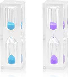 2 Kinder Sanduhren, Timer Zahnbürste Sanduhr, 3