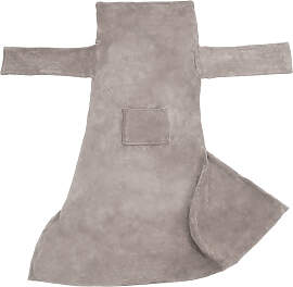 2 Kuscheldecken mit Ärmeln - 200 x 170 cm, grau