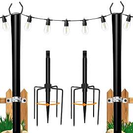 2Pack 2.5M Garten Stangen mit