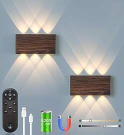 2pcs Akku Wandlampe, mit Fernbedienung Touch