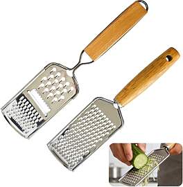 2PCS Edelstahl Reibe Set Für Parmesan Und Käse,