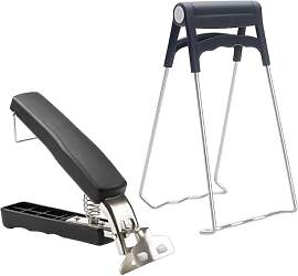 2 PCS Edelstahl Schüssel Clips, Zange für