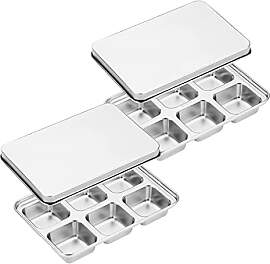 2PCS Eiswürfelform, Eiswürfelbehälter mit