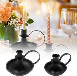 2pcs Kerzenhalter Iron Taper Kerzenständer mit