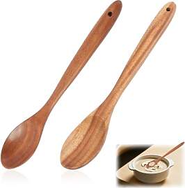 2pcs Kochlöffel aus Holz, aus Akazienholz,