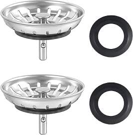 2PCS Küchenspülen Abflussstopfen mit Sieb Ø
