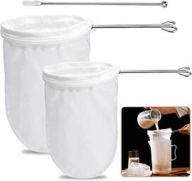 2 Pcs Nussmilchbeutel mit Ständer, 2 Größen