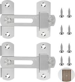 2 PCS Türriegel Edelstahl, Schiebetürschloss