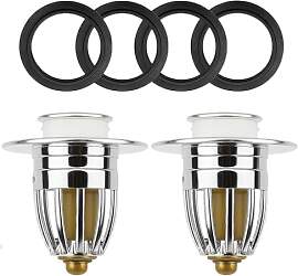 2 PCS Waschbeckenstöpsel Pop Up Edelstahl,