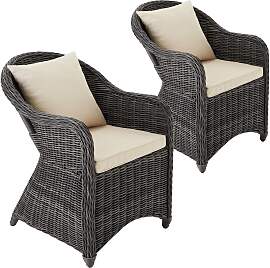 2 Rattansessel mit Aluminiumgestell inkl.