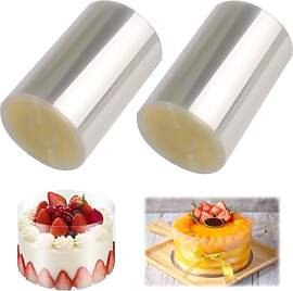 2 Rolle Tortenrandfolie 6cm x 10m, Transparent