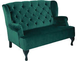 2-Sitzer Landhaus Sofa Vintage Design LINDY Samt