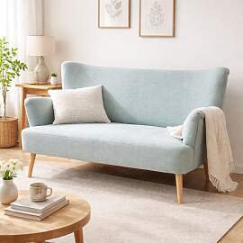 2-Sitzer Retro Sofa mintgrün