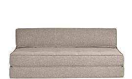 2-Sitzer-Schlafsofa taupefarbener Stoff KATY