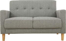 2-Sitzer Sofa aus grauem Stoff MOON