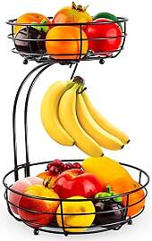 2 Stöckig Obstkorb mit Bananenhalter, Stehend