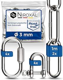 2 Stueck 100-cm = 1-Meter 3-mm starke