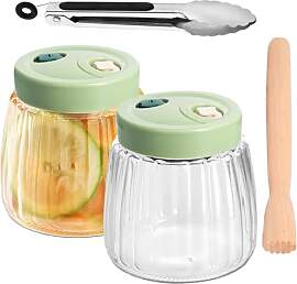 2 Stück 1L Fermentiergläser mit Doppelventil,