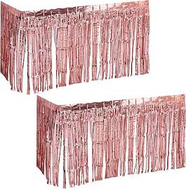 2 Stück 275 x 75 cm Folien-Lametta-Tischrock,