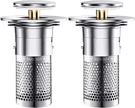 2 Stück 3-in-1 Pop Up Abflusssieb,