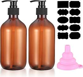 2 Stück 500 ml Shampoo- und Duschgelflaschen,