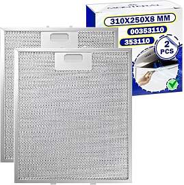 2 Stück Aluminium Anti Fett Filter für