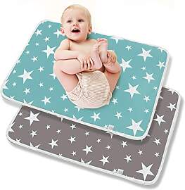 2 Stück Baby Wickelunterlage, Waschbar Säugling