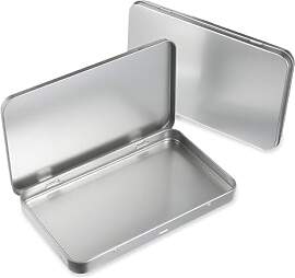2 Stück Blechdose Metalldose Metallbox Klein