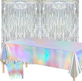2 Stück Bunt Glitzer Tischdecke Geburtstag