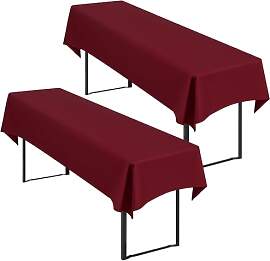 2 Stück Burgund Biertisch Tischdecke universal