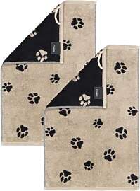 2 Stück Cawö We Love Dogs Gästetücher 6247-93