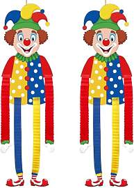 2 Stück Clown Deko Hängend, Clown Banner für
