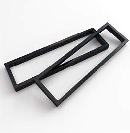 2 Stück Design Regalhalterung Schwarz für