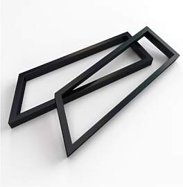 2 Stück Design Regalhalterung Schwarz für