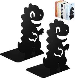2 Stück Dinosaurier Metall Buchstütze,