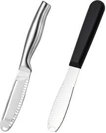 2 Stück Edelstahl-Buttermesser,