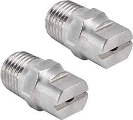 2 Stück Edelstahl Flachstrahl- und