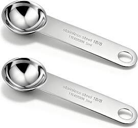 2 Stück Edelstahl Kaffeelöffel Portionierer