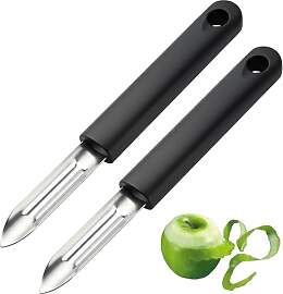 2 Stück Edelstahl-Schäler für Gemüse,
