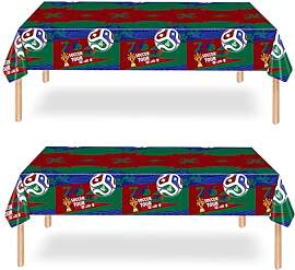 2 Stück Fußball Party Tischdecke, 137x274cm