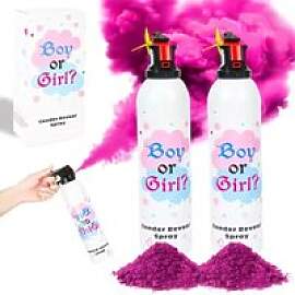 2 Stück Gender-Reveal-Pulverspray Rosa Blau