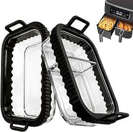 2 Stück Glas-Auflaufformen für