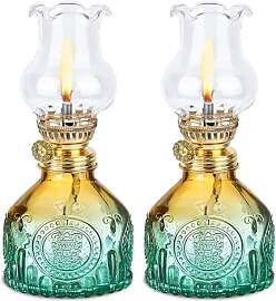 2 Stück Glas Petroleumlampe Für Innenräume,