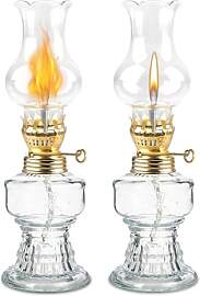 2 Stück Glas Petroleumlampe Für Innenräume,